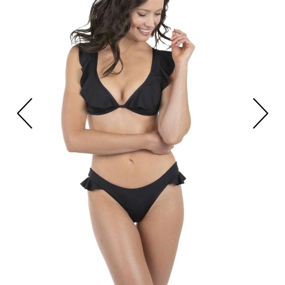 Envy Push-up Ruffle String Bikini Top and Bottom - Picture 1 of 4